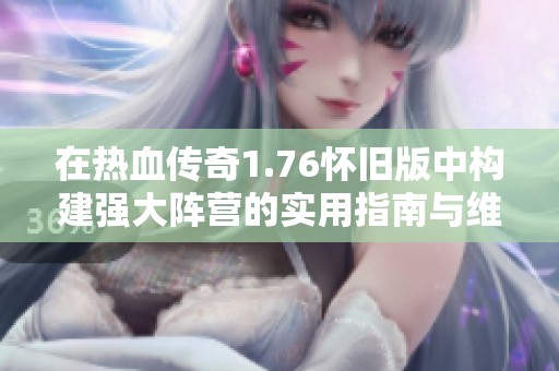 在热血传奇1.76怀旧版中构建强大阵营的实用指南与维护策略分享