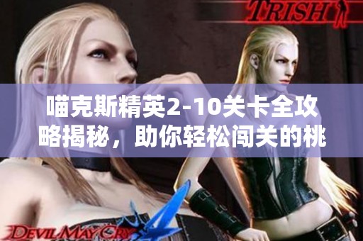 喵克斯精英2-10关卡全攻略揭秘，助你轻松闯关的桃旺手游网指南