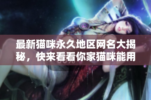 最新猫咪永久地区网名大揭秘，快来看看你家猫咪能用什么名字