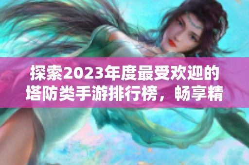 探索2023年度最受欢迎的塔防类手游排行榜，畅享精彩塔防游戏体验！