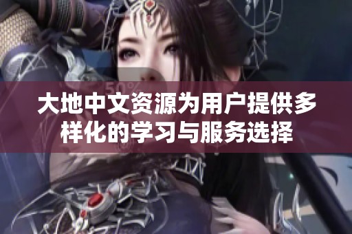 大地中文资源为用户提供多样化的学习与服务选择