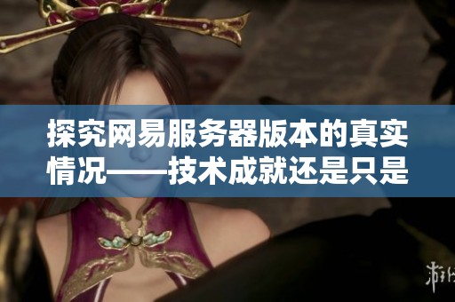 探究网易服务器版本的真实情况——技术成就还是只是一种传说的误解