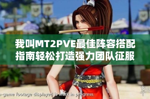 我叫MT2PVE最佳阵容搭配指南轻松打造强力团队征服所有副本攻略