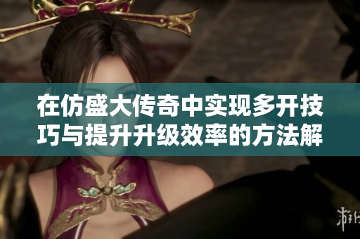 在仿盛大传奇中实现多开技巧与提升升级效率的方法解析