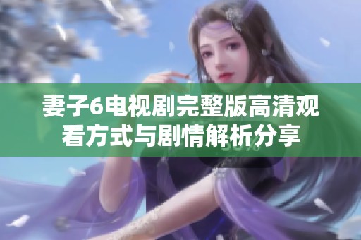 妻子6电视剧完整版高清观看方式与剧情解析分享