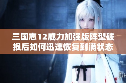 三国志12威力加强版阵型破损后如何迅速恢复到满状态的方法解析