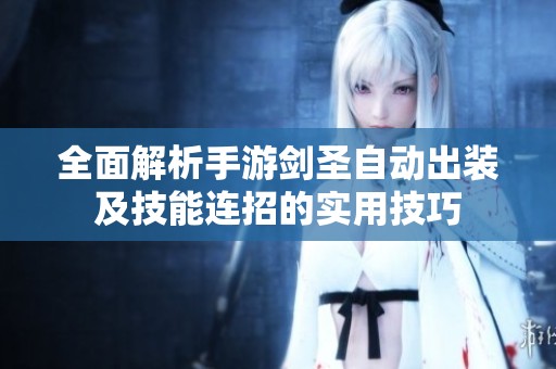 全面解析手游剑圣自动出装及技能连招的实用技巧