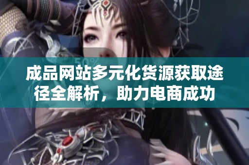 成品网站多元化货源获取途径全解析，助力电商成功