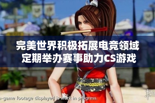 完美世界积极拓展电竞领域 定期举办赛事助力CS游戏蓬勃发展