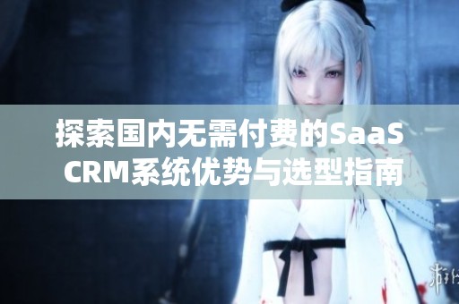 探索国内无需付费的SaaS CRM系统优势与选型指南