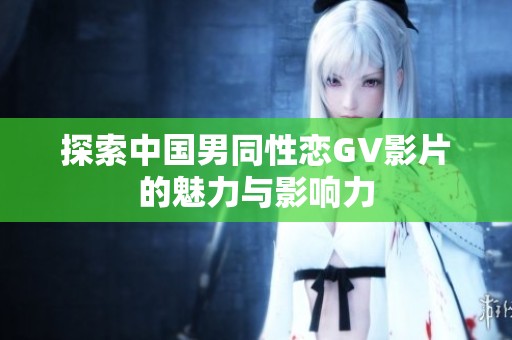 探索中国男同性恋GV影片的魅力与影响力