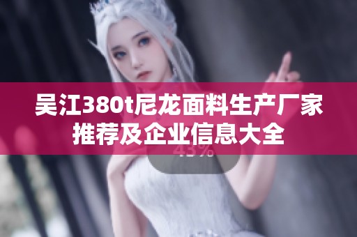 吴江380t尼龙面料生产厂家推荐及企业信息大全