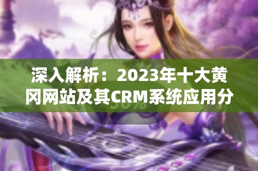 深入解析：2023年十大黄冈网站及其CRM系统应用分析