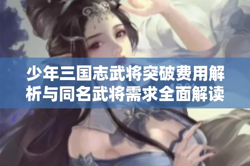 少年三国志武将突破费用解析与同名武将需求全面解读
