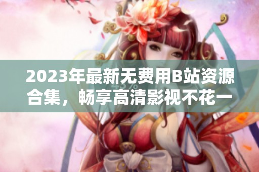 2023年最新无费用B站资源合集，畅享高清影视不花一分钱