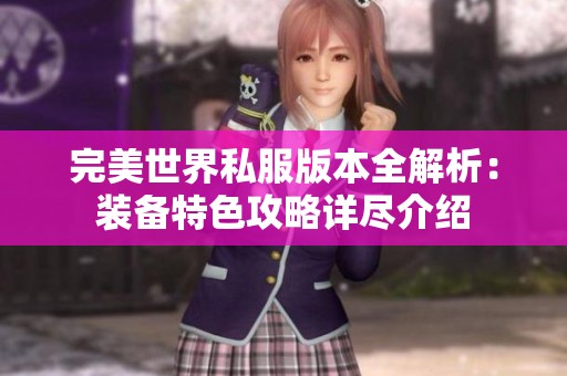 完美世界私服版本全解析：装备特色攻略详尽介绍