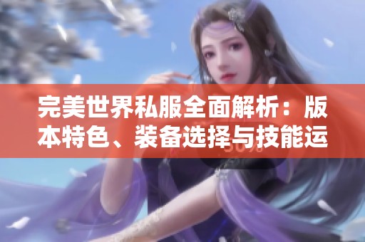 完美世界私服全面解析：版本特色、装备选择与技能运用技巧