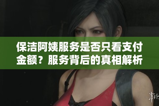保洁阿姨服务是否只看支付金额？服务背后的真相解析