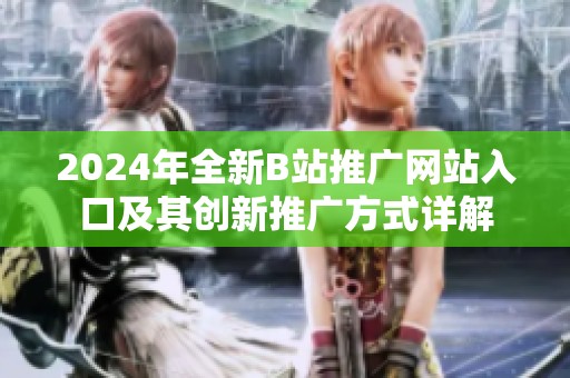 2024年全新B站推广网站入口及其创新推广方式详解