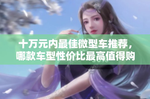 十万元内最佳微型车推荐，哪款车型性价比最高值得购买