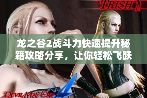 龙之谷2战斗力快速提升秘籍攻略分享，让你轻松飞跃战力巅峰