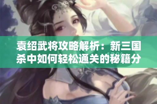 袁绍武将攻略解析：新三国杀中如何轻松通关的秘籍分享