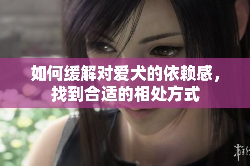 如何缓解对爱犬的依赖感，找到合适的相处方式