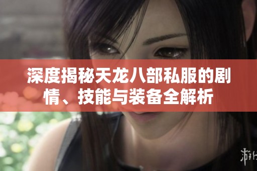 深度揭秘天龙八部私服的剧情、技能与装备全解析