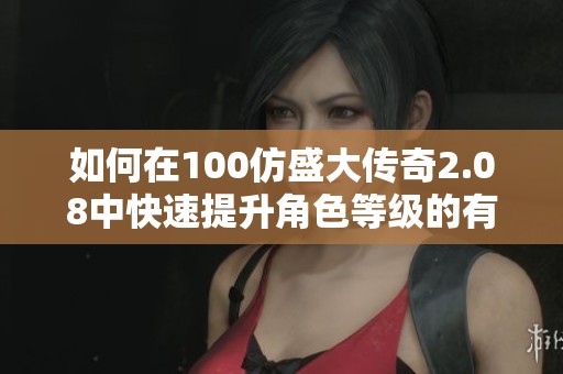 如何在100仿盛大传奇2.08中快速提升角色等级的有效秘诀与技巧