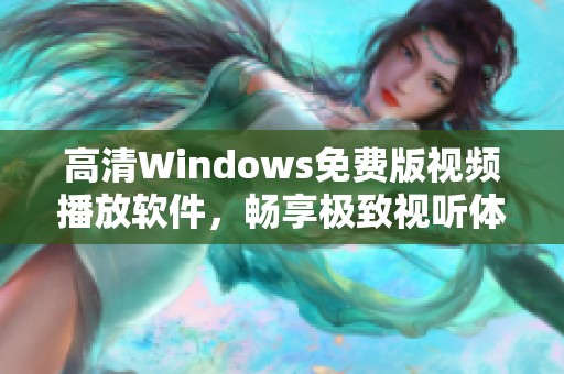 高清Windows免费版视频播放软件，畅享极致视听体验