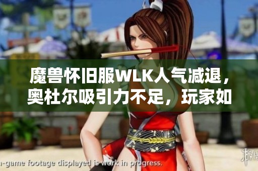 魔兽怀旧服WLK人气减退，奥杜尔吸引力不足，玩家如何应对挑战