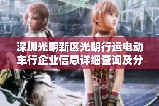 深圳光明新区光明行运电动车行企业信息详细查询及分析