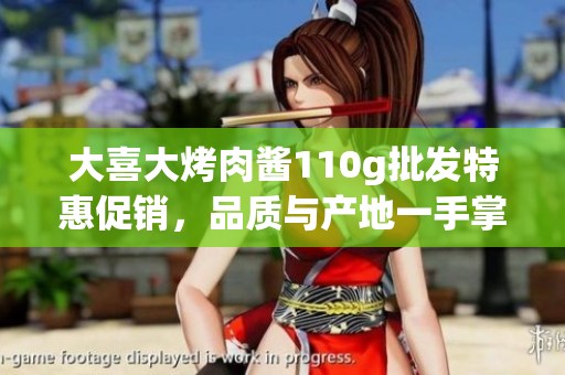 大喜大烤肉酱110g批发特惠促销，品质与产地一手掌握
