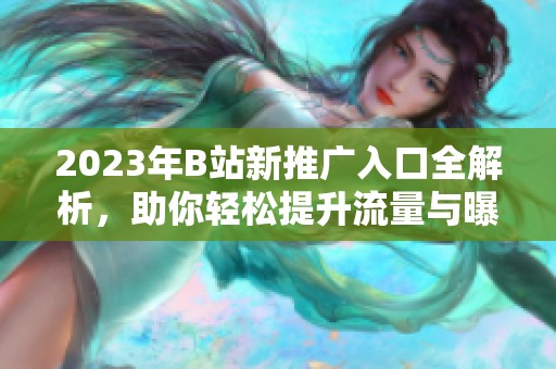 2023年B站新推广入口全解析，助你轻松提升流量与曝光率