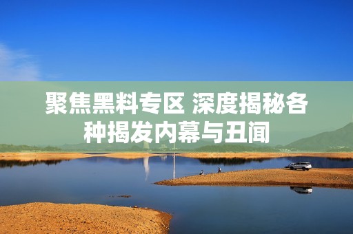 聚焦黑料专区 深度揭秘各种揭发内幕与丑闻