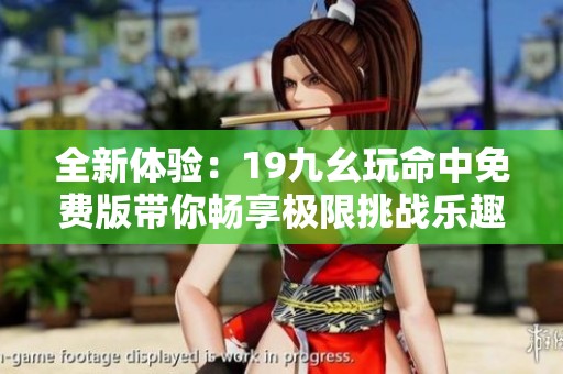 全新体验：19九幺玩命中免费版带你畅享极限挑战乐趣