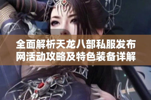 全面解析天龙八部私服发布网活动攻略及特色装备详解