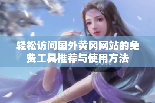 轻松访问国外黄冈网站的免费工具推荐与使用方法