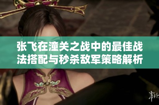 张飞在潼关之战中的最佳战法搭配与秒杀敌军策略解析