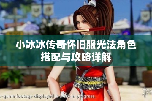 小冰冰传奇怀旧服光法角色搭配与攻略详解