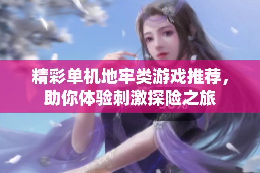 精彩单机地牢类游戏推荐，助你体验刺激探险之旅