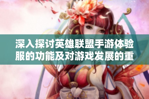 深入探讨英雄联盟手游体验服的功能及对游戏发展的重要意义