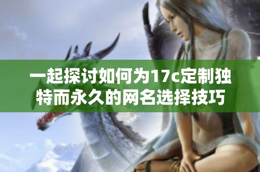 一起探讨如何为17c定制独特而永久的网名选择技巧