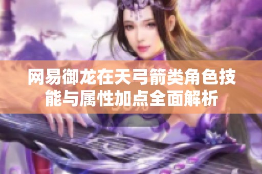 网易御龙在天弓箭类角色技能与属性加点全面解析