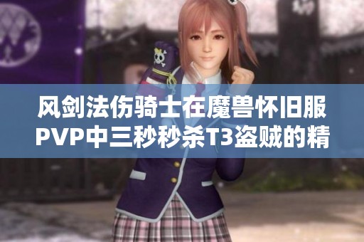 风剑法伤骑士在魔兽怀旧服PVP中三秒秒杀T3盗贼的精彩演示